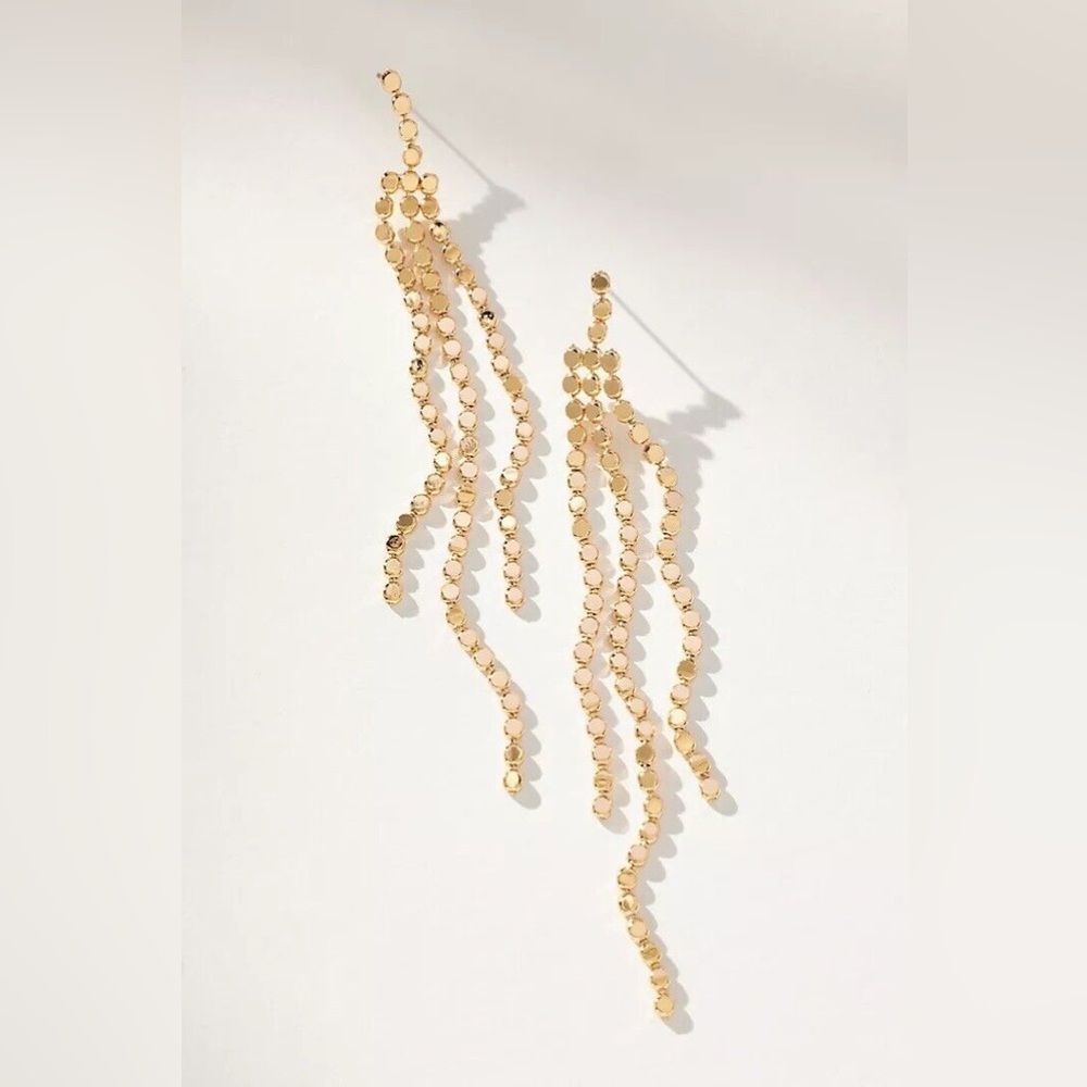 Anthropologie | Round Disc Drop Earrings